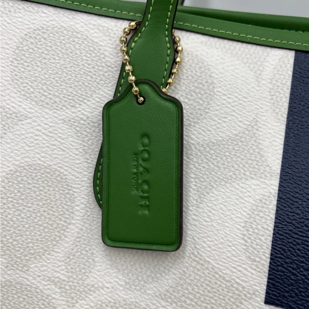 NWT Coach City Tote Bag In Signature Canvas W/ Coach Graphic CBI79 Chalk/Kelly - Picture 5 of 15